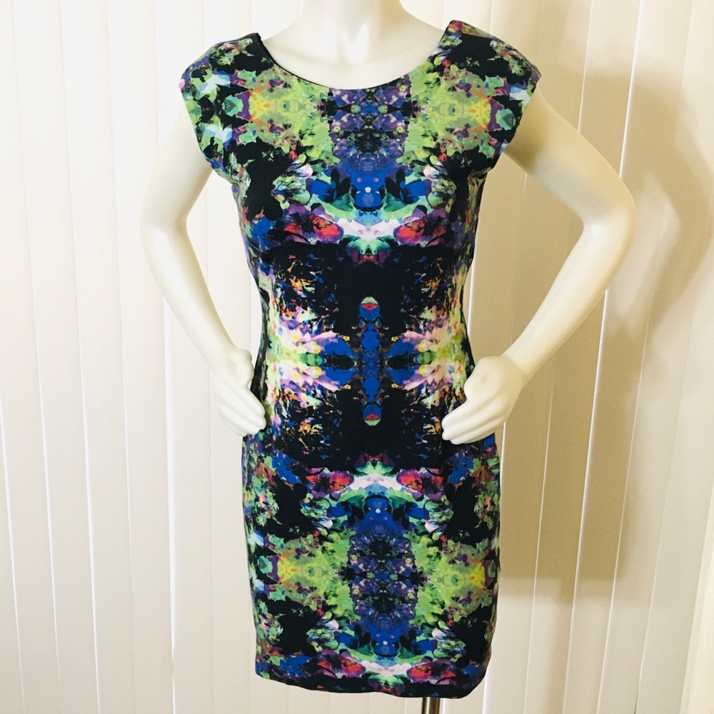 H&M multicolored dyed backless dress